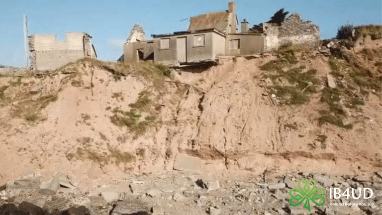 House on a cliff to illustrate the worst places in Ireland to buy a house.